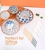Beige Ceramic Japanese Dinner Set with 4 Bowls, 2 Plates, 4 Spoons and 4 Chopsticks (Pack of 14) Beige Ceramic Japanese Dinner Set with 4 Bowls, 2 Plates, 4 Spoons and 4 Chopsticks (Pack of 14)