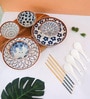 Beige Ceramic Japanese Dinner Set with 4 Bowls, 2 Plates, 4 Spoons and 4 Chopsticks (Pack of 14) Beige Ceramic Japanese Dinner Set with 4 Bowls, 2 Plates, 4 Spoons and 4 Chopsticks (Pack of 14)