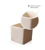 Beige Ceramic Square Desk Pots