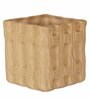 Beige Ceramic Wooden Box Desk Pot