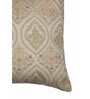 Beige Textured Chanderi Silk 12 x 18 Inches Embroidered Cushion Cover
