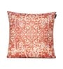 Beige Chenille Ethnic Motif 24x24 inches Cushion Cover (2Pc)