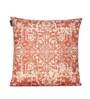 Beige Chenille Ethnic Motif 24x24 inches Cushion Cover (2Pc)