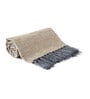 Beige Chenille Plain Solid Pattern 60 X 50 Inch Throw