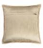 Beige Woven Chenille 16 x 16 Inches Cushion Covers (Set of 2)
