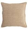 Beige Woven Chenille 16 x 16 Inches Cushion Covers (Set of 2)