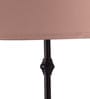 Beige Cottan Fabric Shade Table Lamp With Black Base