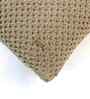 Beige Cotton 16X16 Inches Knitted Cushion Cover