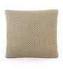 Beige Cotton 16X16 Inches Knitted Cushion Cover