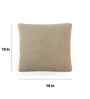 Beige Cotton 16X16 Inches Knitted Cushion Cover