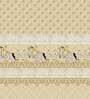 Beige Traditional 180 TC Cotton King Sized Bed Sheets with 2 Pillow Covers