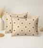 Beige Cotton 27x18 Inches Pillow Covers (Set of 2)