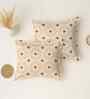 Beige Cotton 27x18 Inches Pillow Covers (Set of 2)