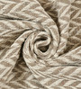 Beige Zig Zag Cotton 70x50 Inches Sofa Throw