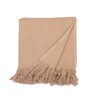 Beige Cotton 54x66 Inches Sofa Throw