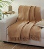 Beige Cotton 54x66 Inches Sofa Throw
