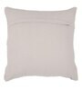 Beige Textured Cotton 16 x 16 Inches Cushion Cover (Set of 2)