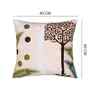 Beige Cotton Floral 16x16 inches Cushion Cover Set of 2