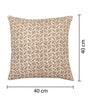 Beige Cotton Abstract 16x16 inches Cushion Covers (Pack of 2)
