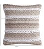 Beige Woven Cotton 18 x 18 Inches Cushion Covers (Set of 2)