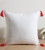Beige Cotton Abstract 18x18 inches Cushion Covers (Set of 2)