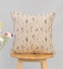 Beige Cotton Abstract 24x24 inches Cushion Cover