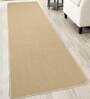 Beige Cotton 79 x 26 Inches Machine Made Floor Runner