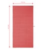 Red Aloevera Double Cloth Striped 300 GSM Bath Towel