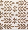 Beige Floral Cotton Blend 16 x 16 Inches Cushion Cover