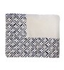 Heather (52x84) White & Blue Cotton Blend Table Cloth