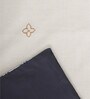 Heather (52x84) White & Blue Cotton Blend Table Cloth