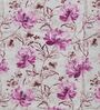 Beige Floral Cotton Blend 5 Ft Blackout Rod Pocket Window Curtain