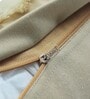 Beige Striped Cotton Blend 16 x 16 Inches Cushion Cover