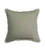 Beige Striped Cotton Blend 16 x 16 Inches Cushion Cover