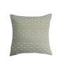 Beige Striped Cotton Blend 16 x 16 Inch Cushion Cover