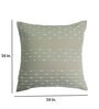 Beige Striped Cotton Blend 16 x 16 Inch Cushion Cover