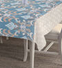 Comet (72x52) Blue & White Cotton Blend Table Cloth