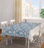 Comet (72x52) Blue & White Cotton Blend Table Cloth
