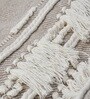 Beige Cotton Boho Woven 60x50 inches Sofa Throw (1Pc)