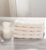 Beige Solid 550 GSM Cotton Face Towels (Set of 4)