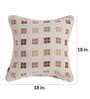 Beige Geometric Cotton 18 x 18 Inches Cushion Covers (Set of 2)