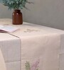 Cherry 68 Inch Beige & Green Cotton Table Runner