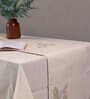 Cherry 68 Inch Beige & Green Cotton Table Runner