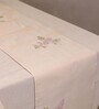 Cherry 68 Inch Beige & Green Cotton Table Runner