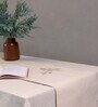 Cherry 68 Inch Beige & Green Cotton Table Runner