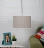 Anaya Beige Cotton Hanging Light