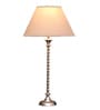 Brescia Beige Cotton Shade Night Lamp With Mild Steal Base