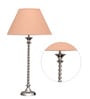 Brescia Beige Cotton Shade Night Lamp With Mild Steal Base
