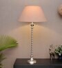 Brescia Beige Cotton Shade Night Lamp With Mild Steal Base