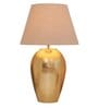 Bunsen Beige Cotton Shade Night Lamp With Mild Steal Base
